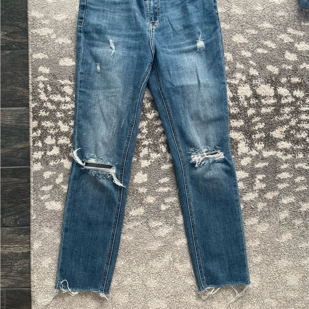 Pink blush maternity jeans